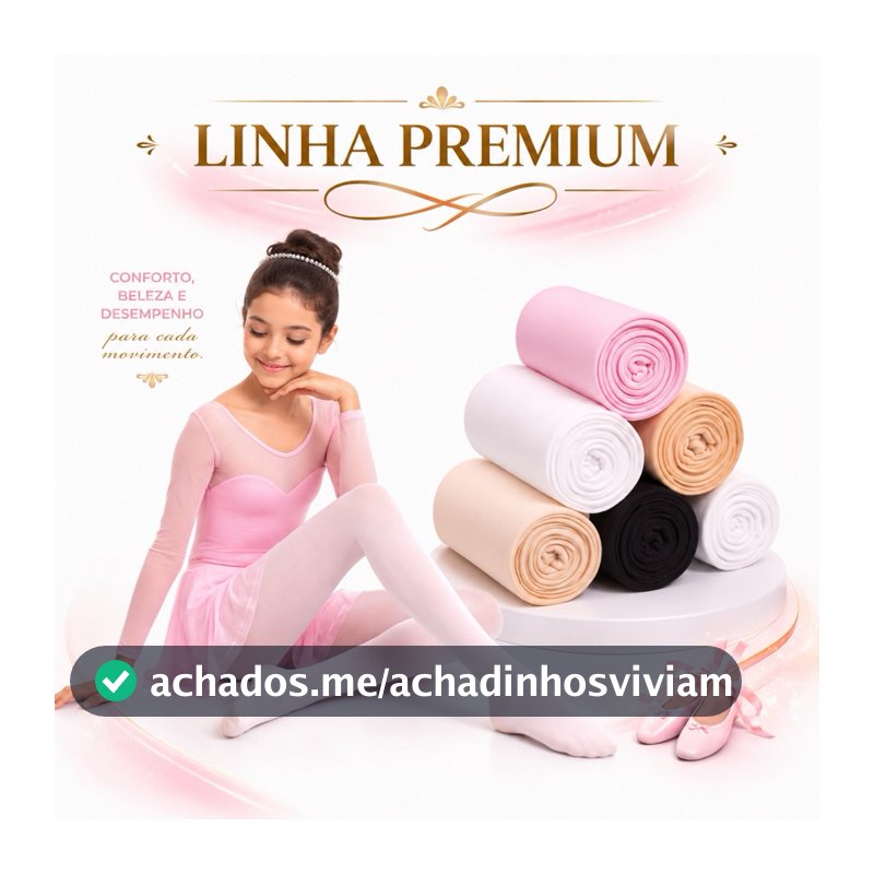 Meia Calça Ballet Jazz Infantil Fio 40 Feminina Dança Confortável Elástica Menina