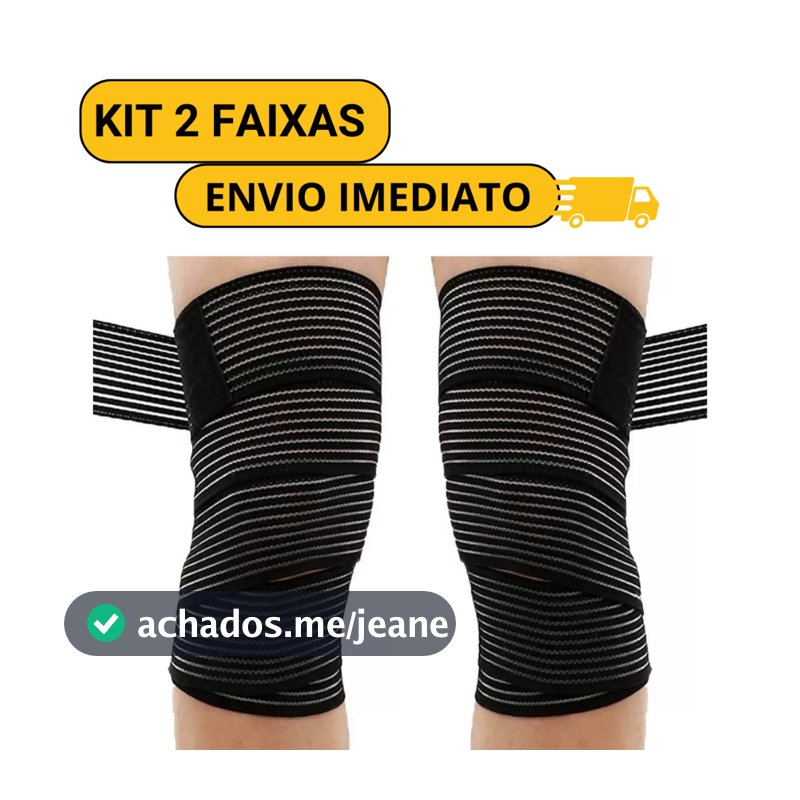 Faixa Elastica Joelho Agachamento Joelheira P/ Musculacao
