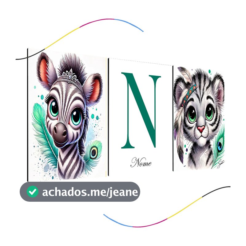quadro decorativo infantil safari personalizado bichinhos 3 peças, safari, leão, leaozinho, Verde