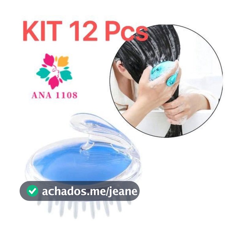 ANA1108 KIT Escova Antiqueda Massagem Capilar E Corporal Queima Gordura/Pente Massageadora Couro Cabeludo