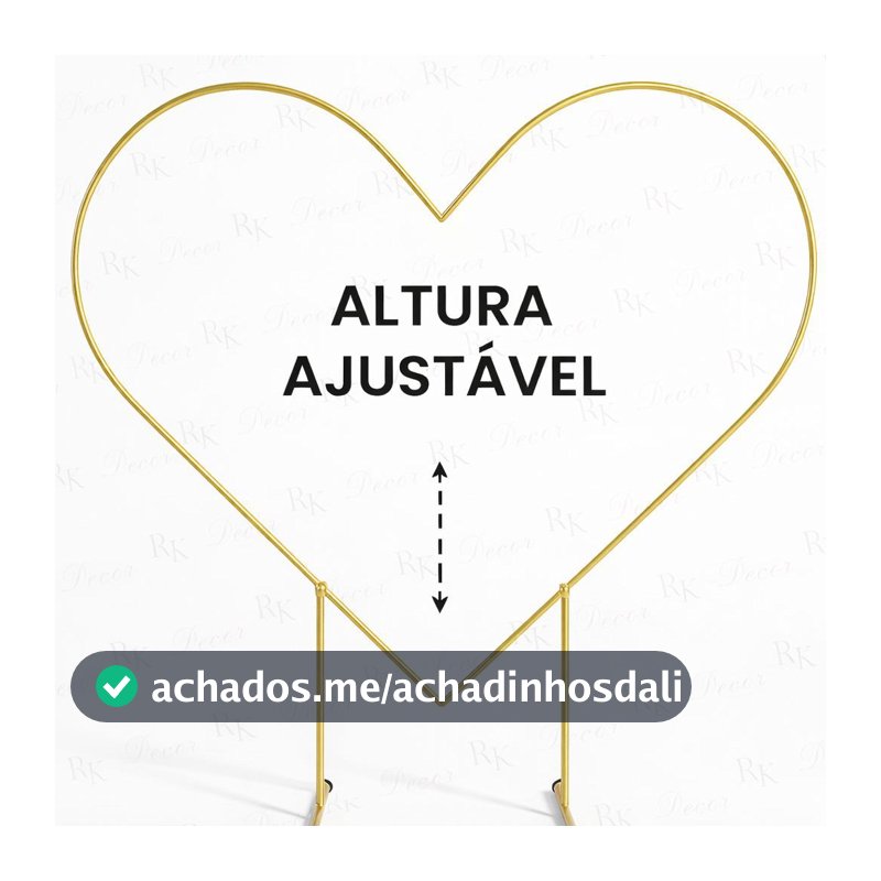 Arco Coração Regulagem Altura Desmontável Decoração Amor Love Ferro Namorados Paixão