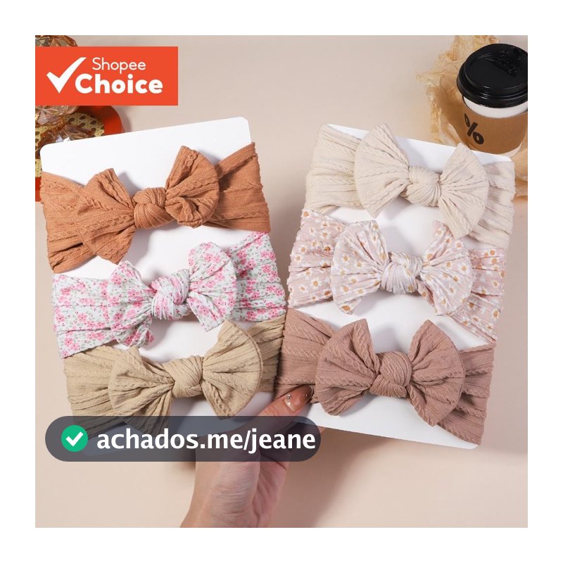 Lote Faixa De Borracha Coreana Para Crianças Meninas Turbante 3 Pçs/set Elástico Hairband Bebê Menina Recém-Nascido Head