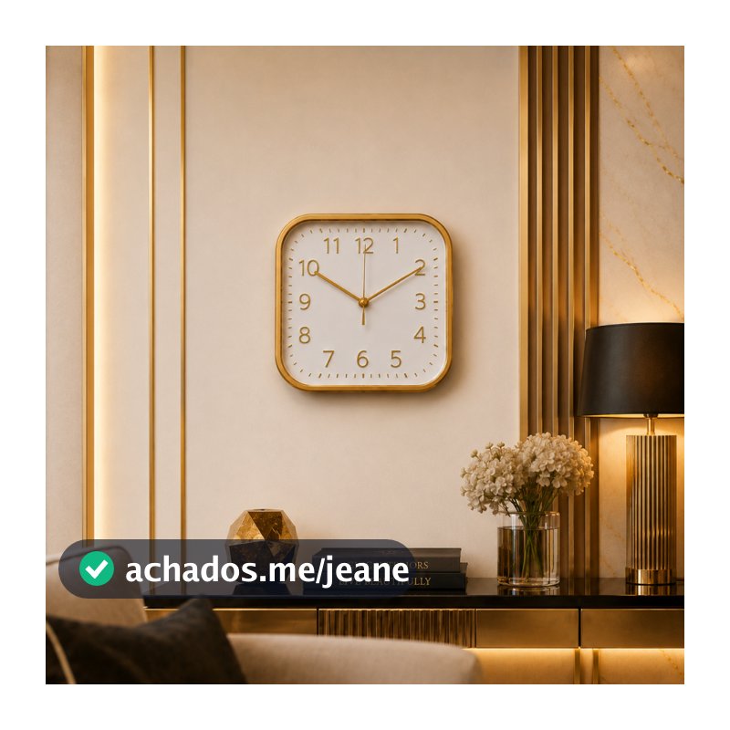 RELÓGIO DE PAREDE QUADRADO MODERNO E ELEGANTE PARA SALA COZINHA PROMOÇÃO PRESENTE DECORATIVO
