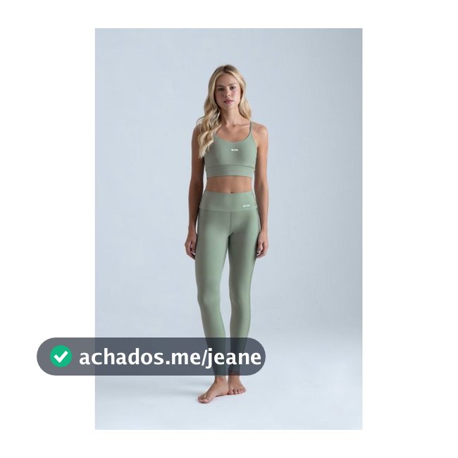 Conjunto Fitness Feminino Academia Legging e Top PowerSlim Matcha Arm Fitness