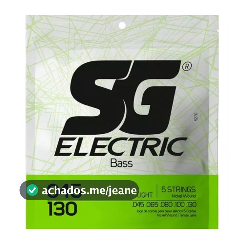 Encordoamento Sg Cordas P Baixo 5 Cordas Extra Light 0.45