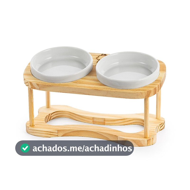 Comedouro Gato Elevado  Duplo 230ml – Ergonomico Antiderrapante Postura Correta Evita Refluxo