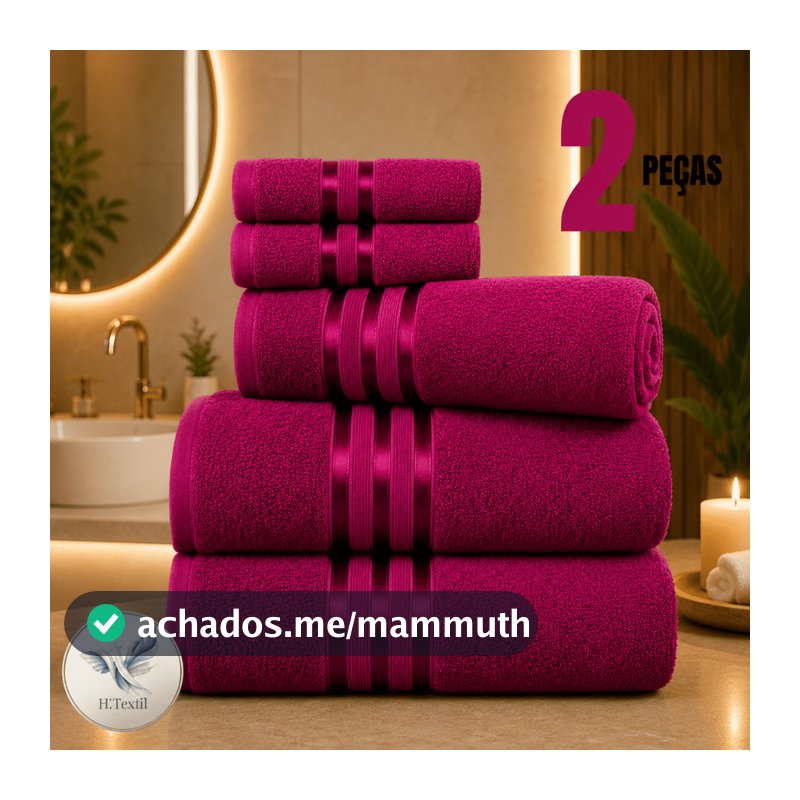 Kit 2 Toalha 1 Banho e 1 Rosto Básicas 100% Algodão 2 Unidades Clean Macia Confort Toque Macio