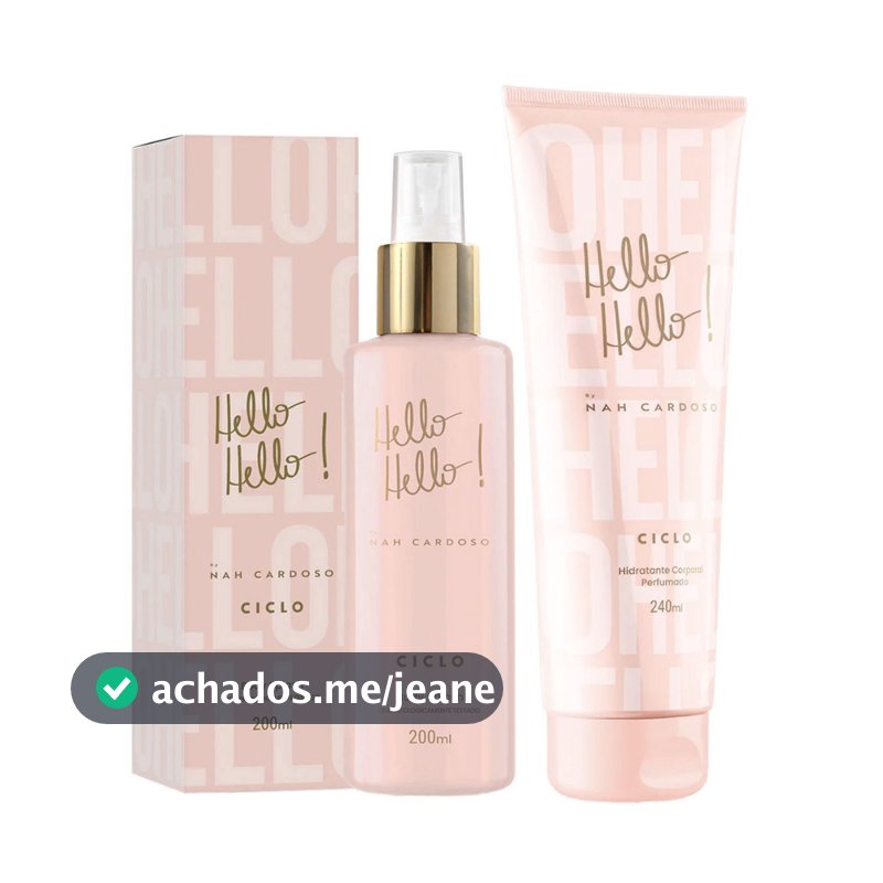 Hello Hello by Nah Cardoso Ciclo Kit: Hidratante + Body Splash