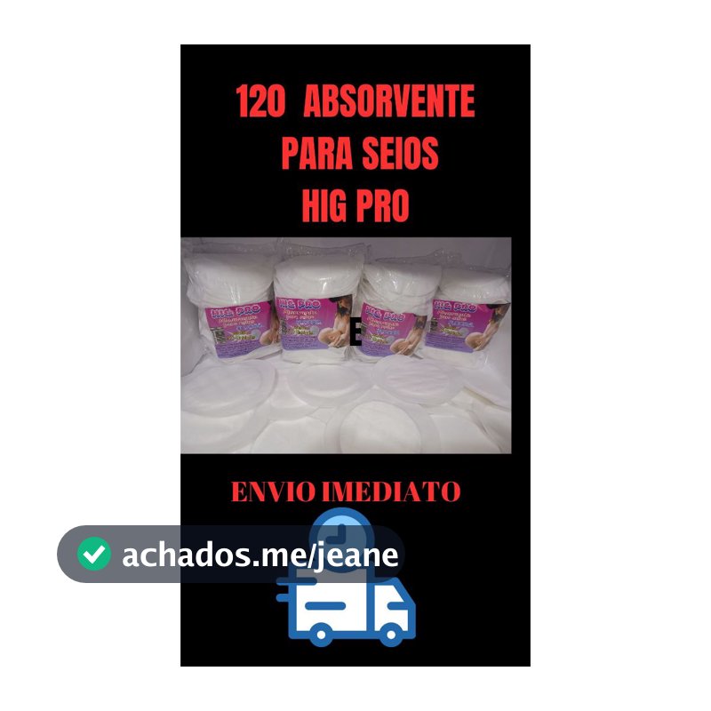 ABSORVENTE DE SEIOS HIG PRO  Amamentaçao .Protetor de Seios