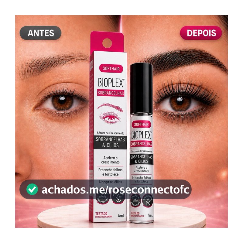 Sérum Crescimento Sobrancelhas e Cílios SoftHair Bioplex Original | Volume, Alongamento e Falhas