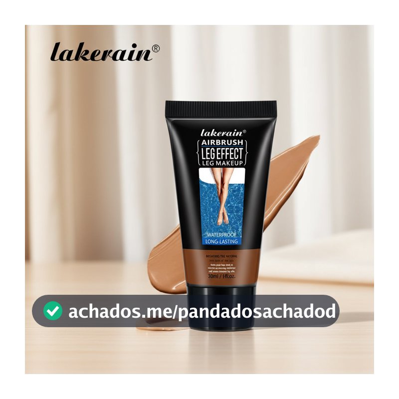 Lakerain Creme de Maquiagem para Pernas à Prova d'Água para Bronzeamento Uniforme 30ml