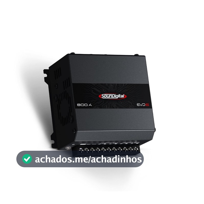 Módulo Amplificador Soundigital 800.4 EVO6  - 800w em 4 canais com ventilador e crossover