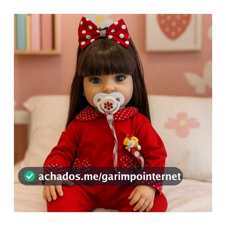 Bebê Boneca Reborn Menina com Acessórios Pode Dar Banho