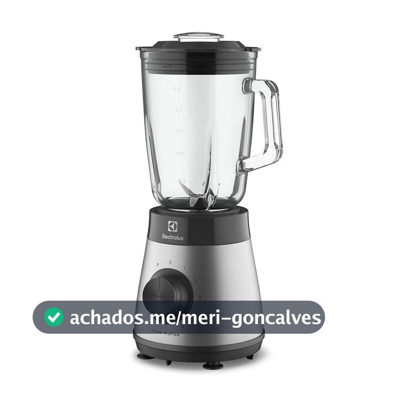 Liquidificador Electrolux 700w 1,5L Experience com Copo de Vidro e Tecnologia TruFlow™  Cor Inox Preto (EBS30)