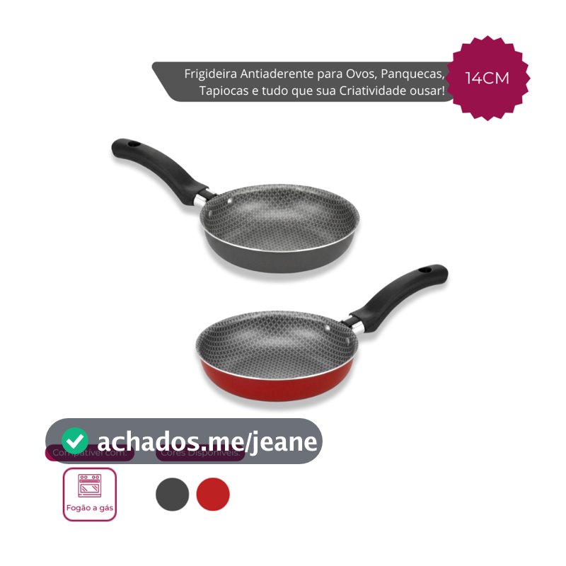 Frigideira Fritar Ovo Antiaderente Sem Oleo Alegrete 14Cm
