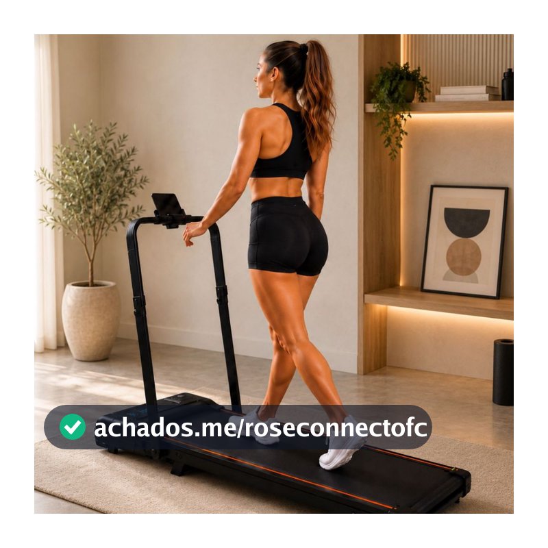 Esteira Elétrica Ergométrica Dobrável Bivolt Silenciosa profissional com 12 níveis de velocidade, controle remoto Bivolt