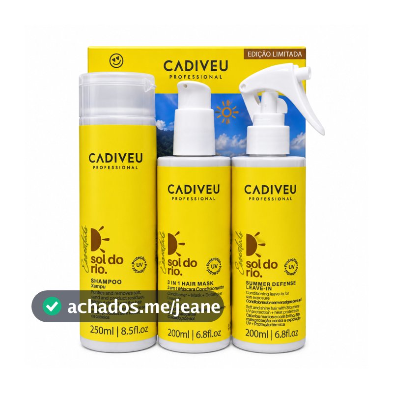 Cadiveu Professional KIT de Limpeza e Cuidados SOL DO RIO 3 Produtos