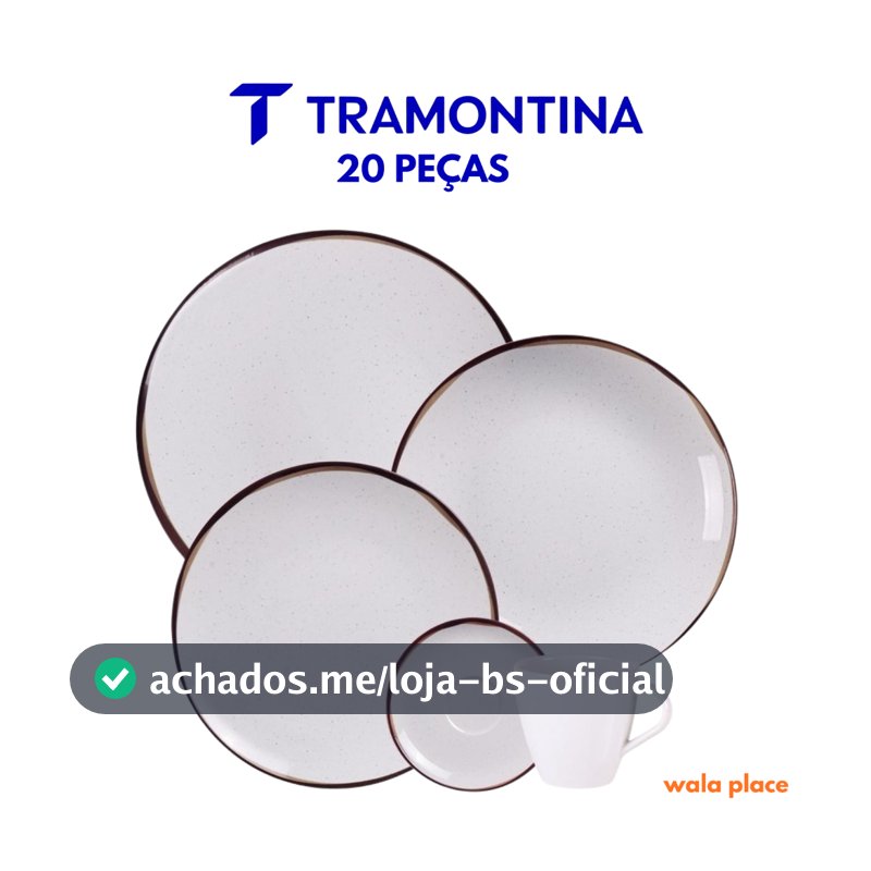 Jogo de Jantar Canyon Porcelana Decorada 20 Peças Tramontina