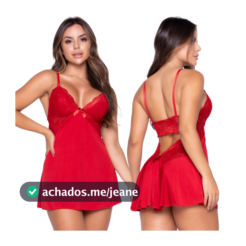 Camisola Sexy com Calcinha Renda Regulável Feminina Renda Sensual Linha Noite Lingerie