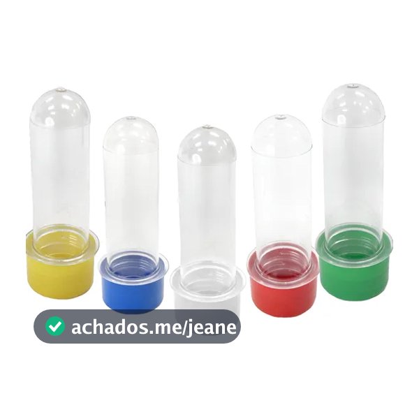 Tubete 8,5cm com Tampa Colorida Kit Lembrancinha Festa Infantil