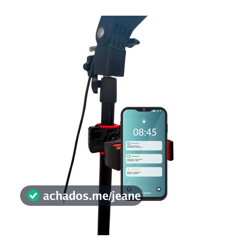 Suporte de Celular Para Ring Light, Pedestais e Tripe de Iluminação Suporte Celular De Pedestal Musico Cifra Microfone
