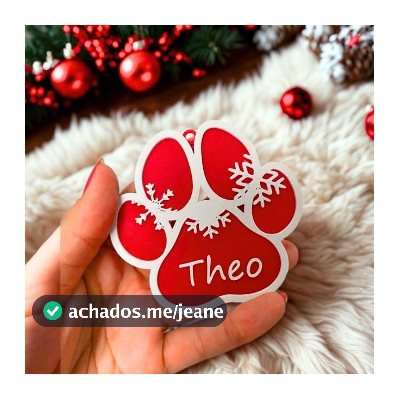 Enfeite de arvore de Natal personalizado com nome!