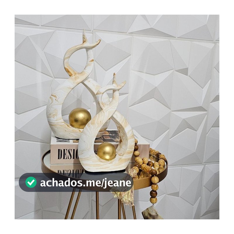 Dupla Vaso G Objeto Decorativo Escultura Abstrata decoração Sala de Estar Mesa Rack Estante Enfeite