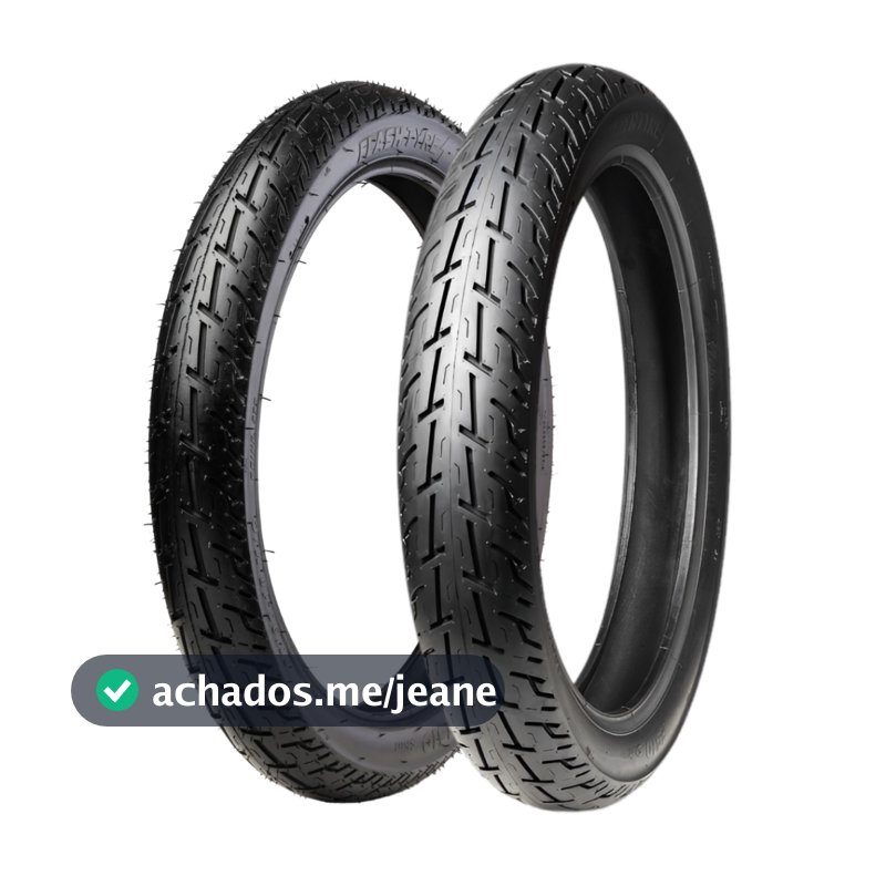 Par Pneu Novo 90/90-18 + 2.75-18 Flash Tyre Ybr Titan Cg 125 150 160