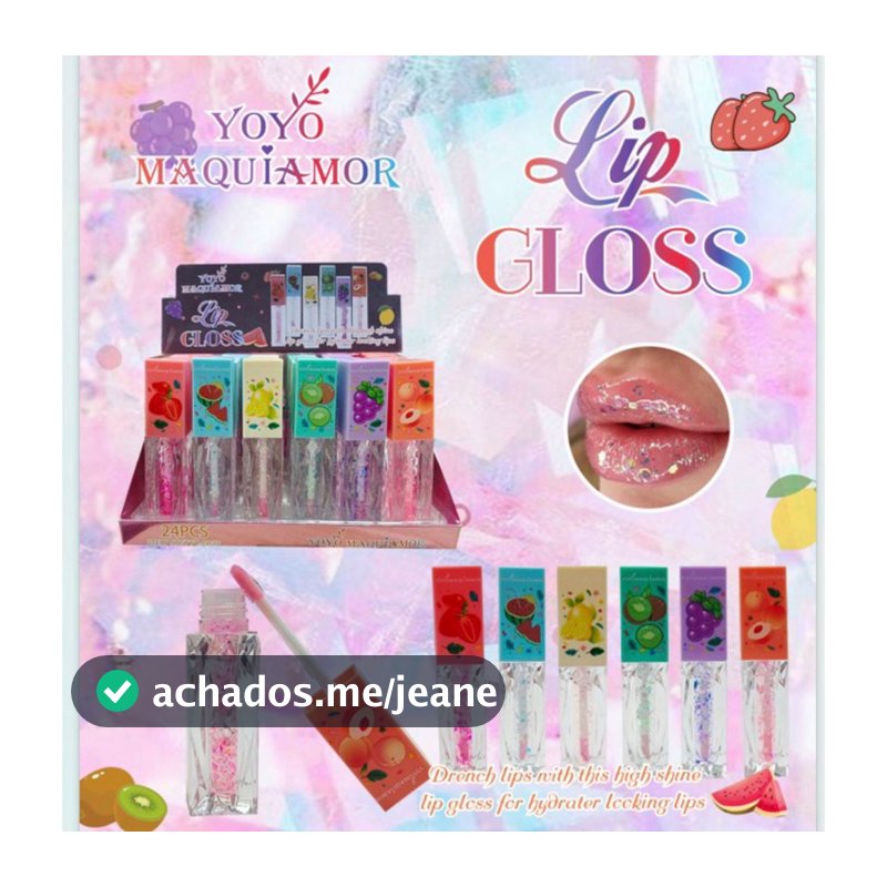 kit 3 /6 Lip Gloss/Balm/batom para infantil dia dos criancas