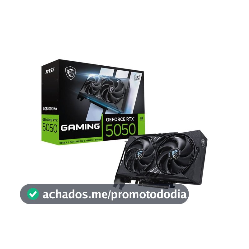 Placa de Vídeo MSI NVIDIA GeForce  RTX 5050 GAMING OC  8G  912-V538-009