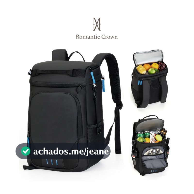 ROMANTIC CROWN Mochila Térmica Impermeável 28L/23L Isola 16h Cooler Portátil,Resistente à Água com Abridor de Garrafas