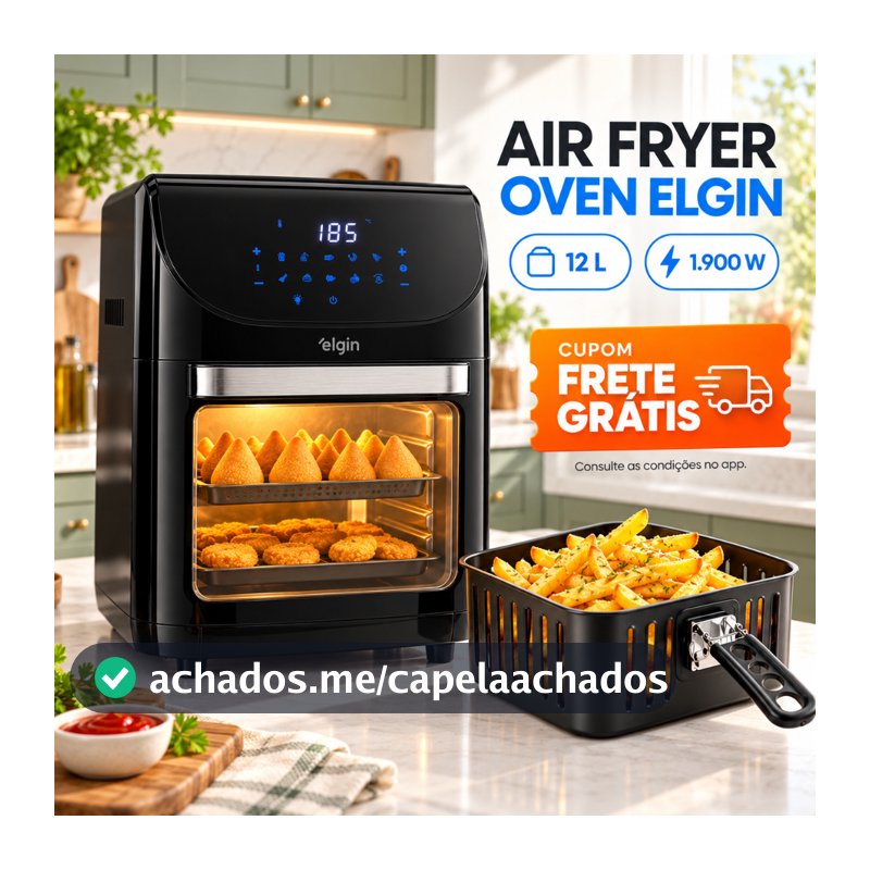 Fritadeira Air Fryer 12 Litros Family Oven Fry Elgin 1900W