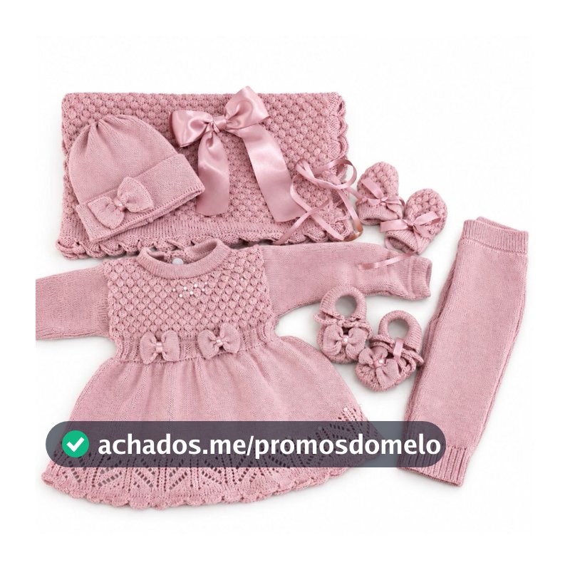 Saída maternidade bebe em trico premium 7 peças- antialergica e macia personalizada