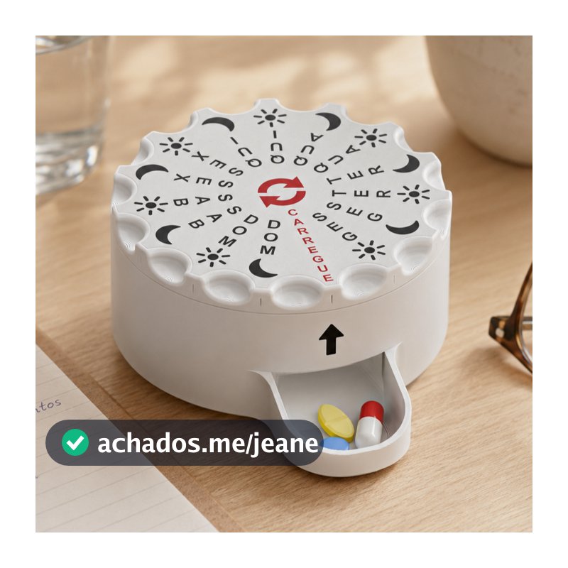 Porta Comprimido Organizador Semanal Automático Armazenamento de Medicamentos