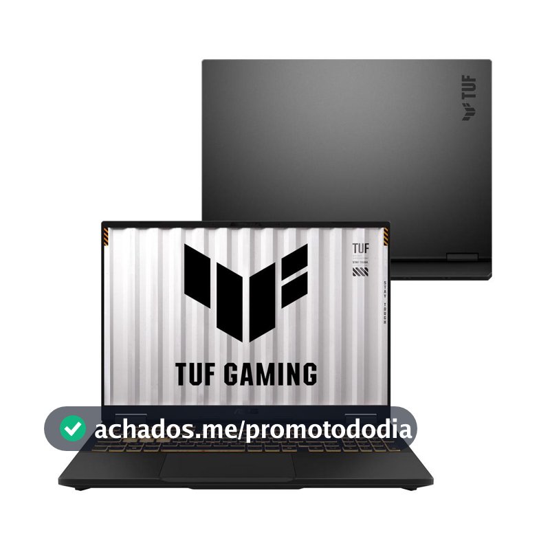 Notebook ASUS TUF Gaming F16 RV298 Intel i5 14a, NVIDIA RTX™ 5060, 16GB, 512GB SSD, KeepOS, 16" LED FHD nível IPS 165 Hz