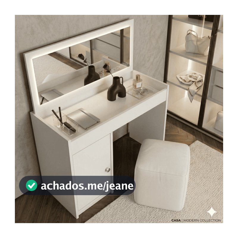 QUEIMA DE ESTOQUE!!! Penteadeira Compacta com Espelho Interno Anne - Cores