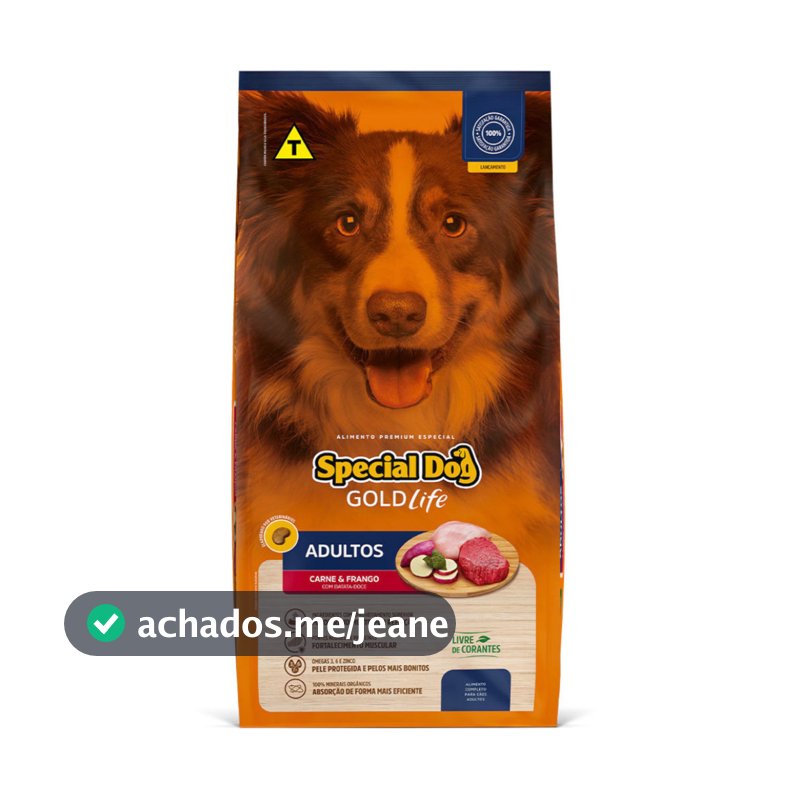 Ração Special Dog Gold Life Carne e Frango para Cães 15 Kg