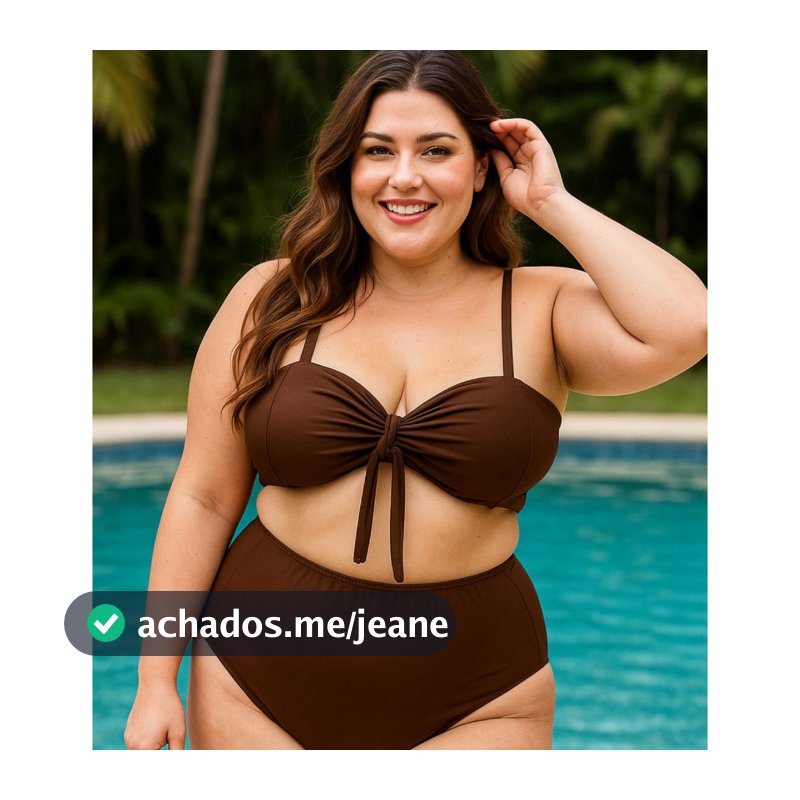 Biquini Top Plus Size 2em1 Feminino, Bojo e Laço Removivel Calcinha Cintura Alta Moda Praia