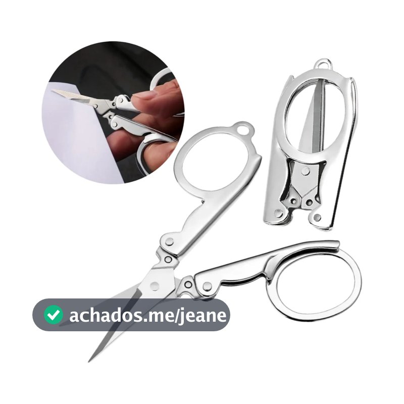 Mini Tesoura Multiuso Dobrável Portátil De Bolso Afiada Trip Scissors 7,5 CM