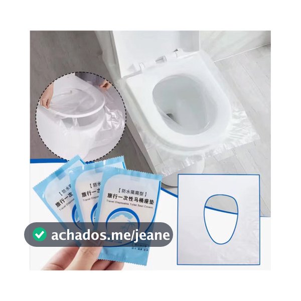 Kit 50 Protetor Descartável Assento Vaso Sanitário Plástico