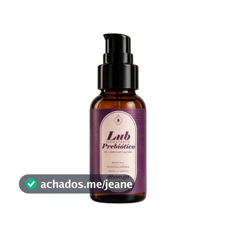 Mini Lubrificante Prebiótico Dita Cuja 30ml Hidratante Íntimo à Base D'Água com Ácido Hialurônico