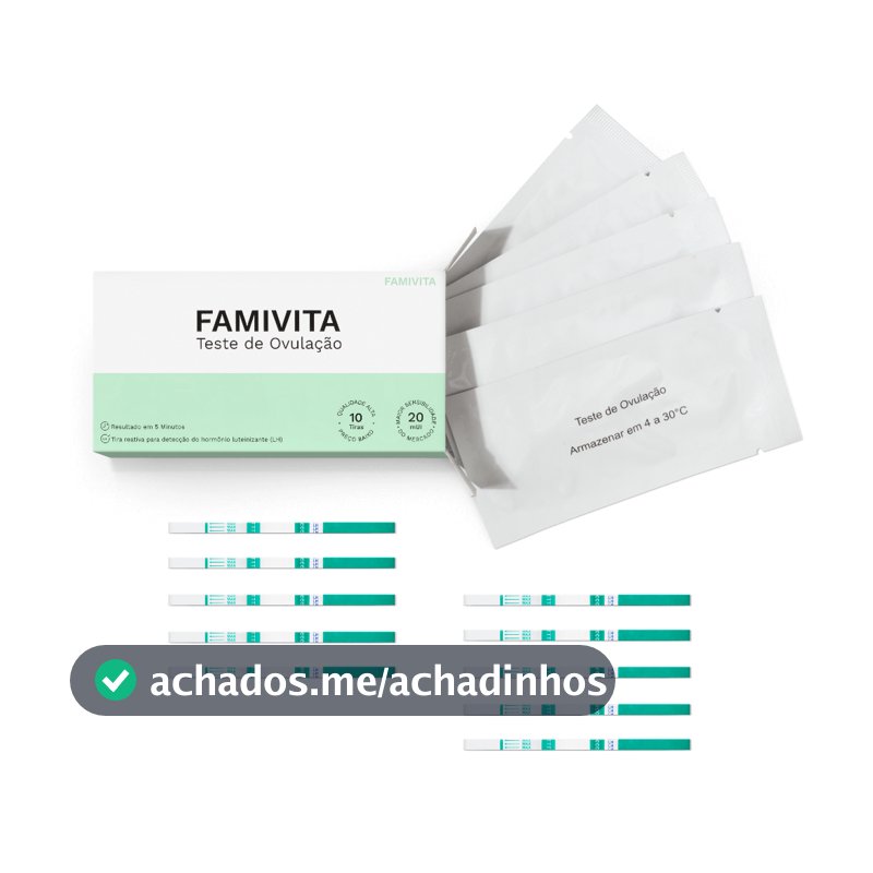 Teste de Ovulação Famivita com 10 Tiras – Alta Sensibilidade para Detectar o Período Fértil