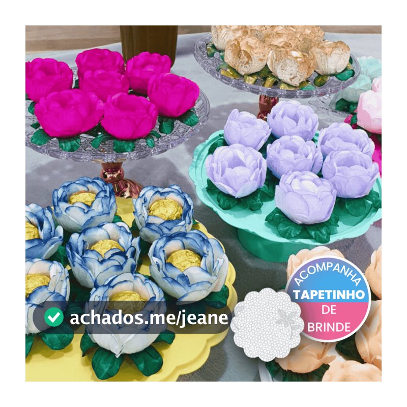 48 Forminhas Flor Luxo Doces Finos Casamento Beauty + BRINDE