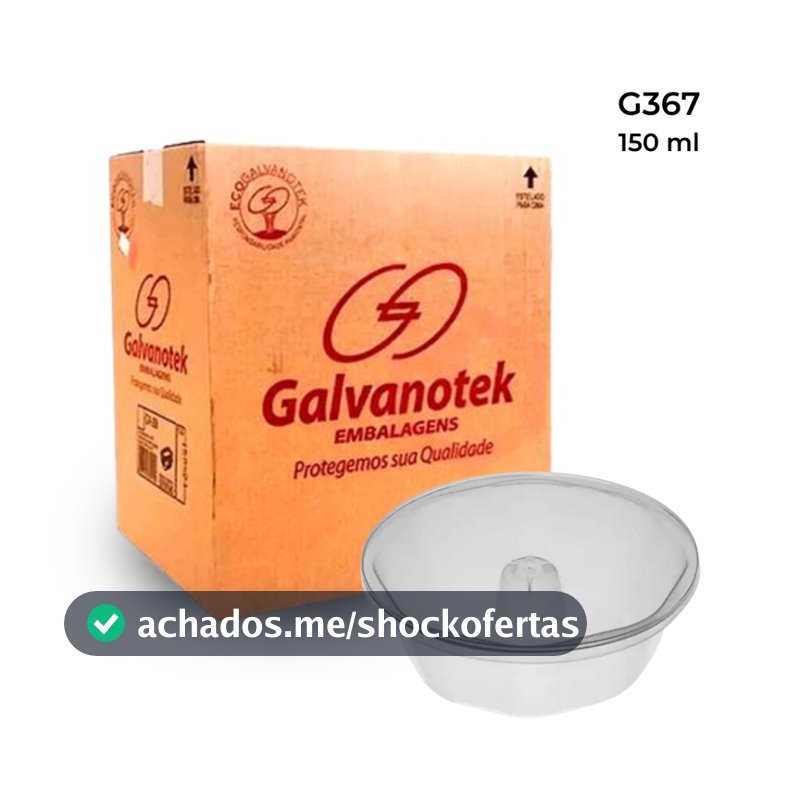 G367 Embalagem Pudim 150ml Forneável Galvanotek 100 unidades sobremesas forminhas para pudim