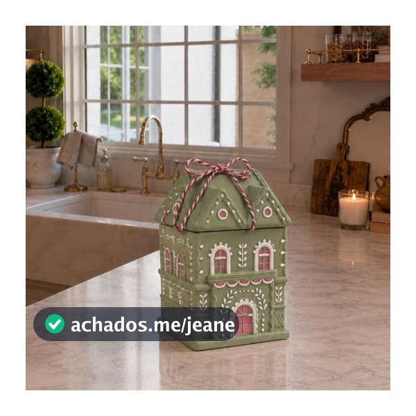 Casa ginger Verde Fúcsia - Bomboniere em Gesso para Decoração cozinha, Prateleiras em geral – Tam P