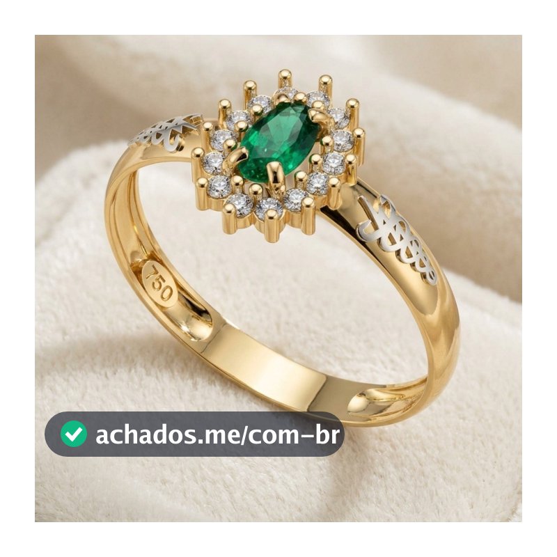 Anel Formatura Oval Fisioterapia Ouro 18k/750