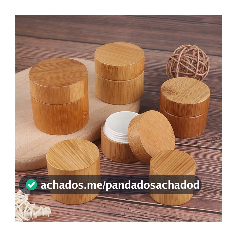 5g 10g 15g 20g 30g 50g Garrafa De Bambu Creme Jar Máscara Da Arte Do Prego Recarregável Vazio Recipiente De Maquiagem Co