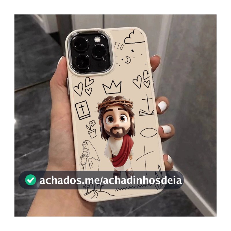 Capinha Capa de Anti queda Moldura de metal para Jesus IPHONE XR XS MAX 11 12 13 14 15 16 17 PRO MAX 16 PLUS