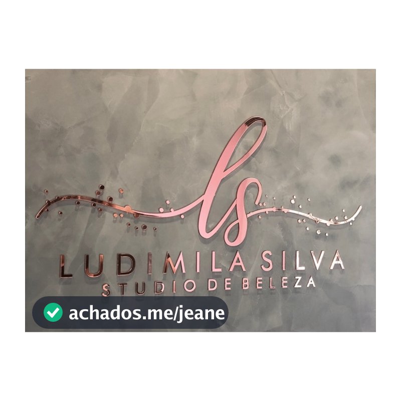 Logo em Acrílico Espelhado 2mm Cores Rose, Prateado e Dourado