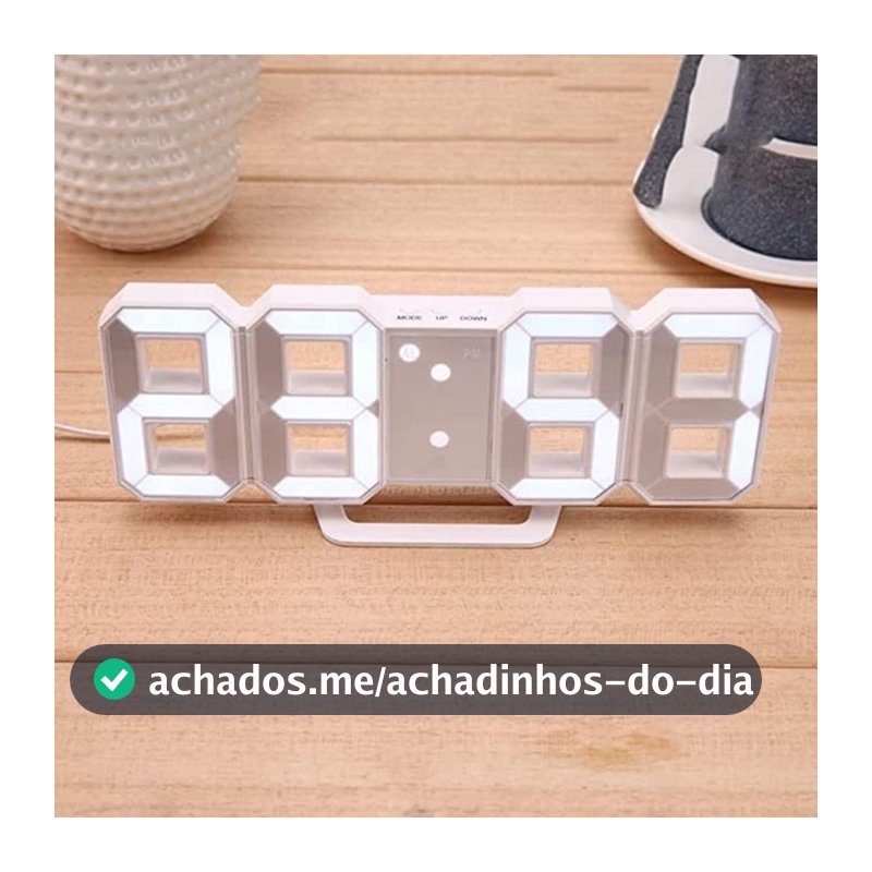 Led 3d Relógio De Parede Digital / Design Moderno Luz Noturna Decoração Relógios / Mesa De Desktop Decoração De Casa
